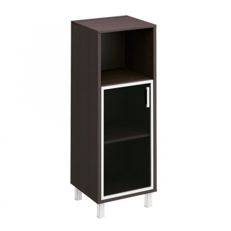 Шкаф для документов левый, дверь в алюминиевой раме + ниша В 421-815