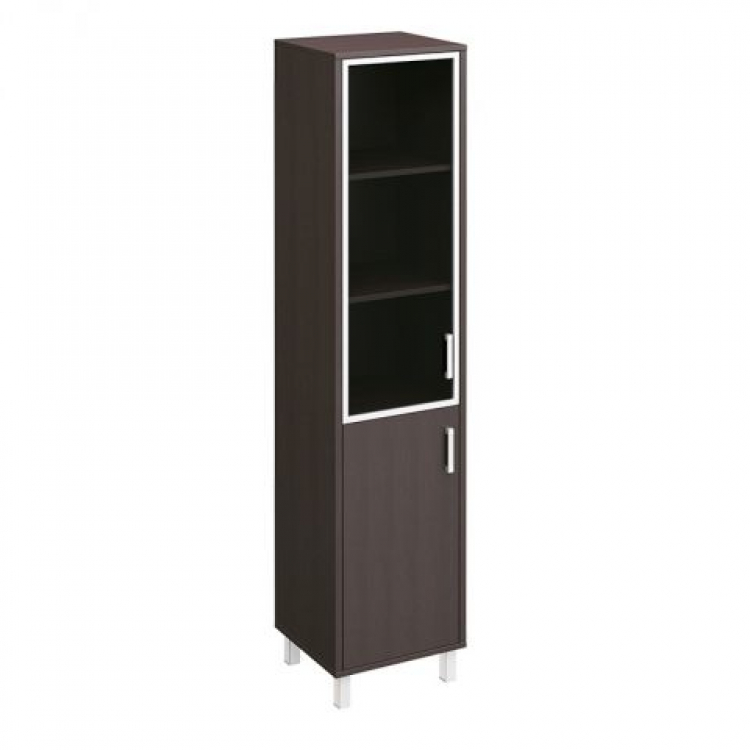 Шкаф для документов левый двери стекло в раме + ДСП В 431-813