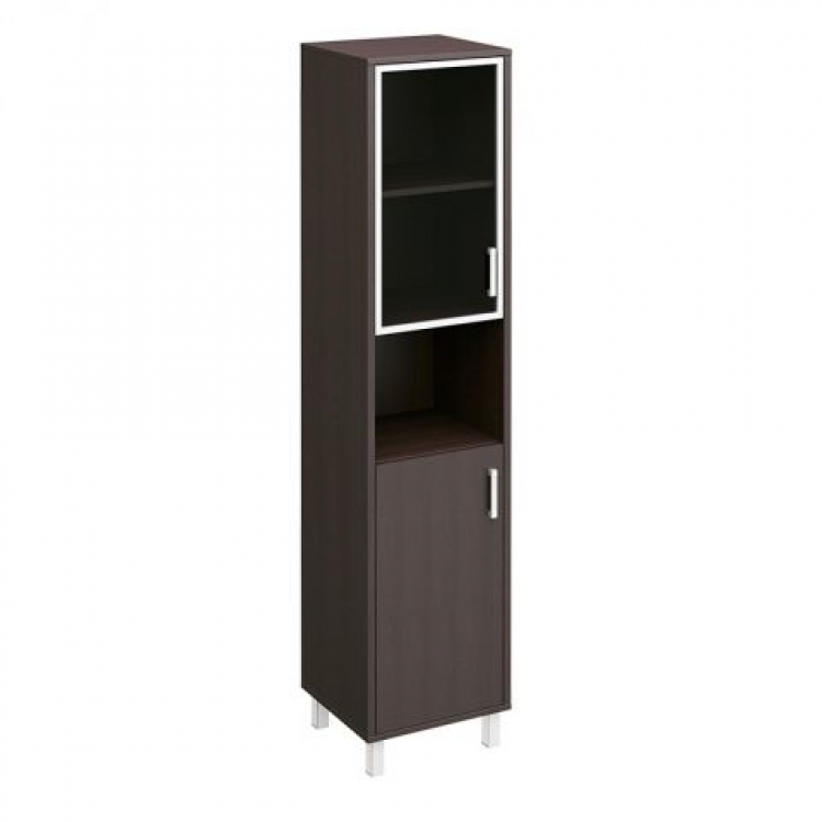 Шкаф левый стекло в раме + ДСП без замка + ниша В 431-819