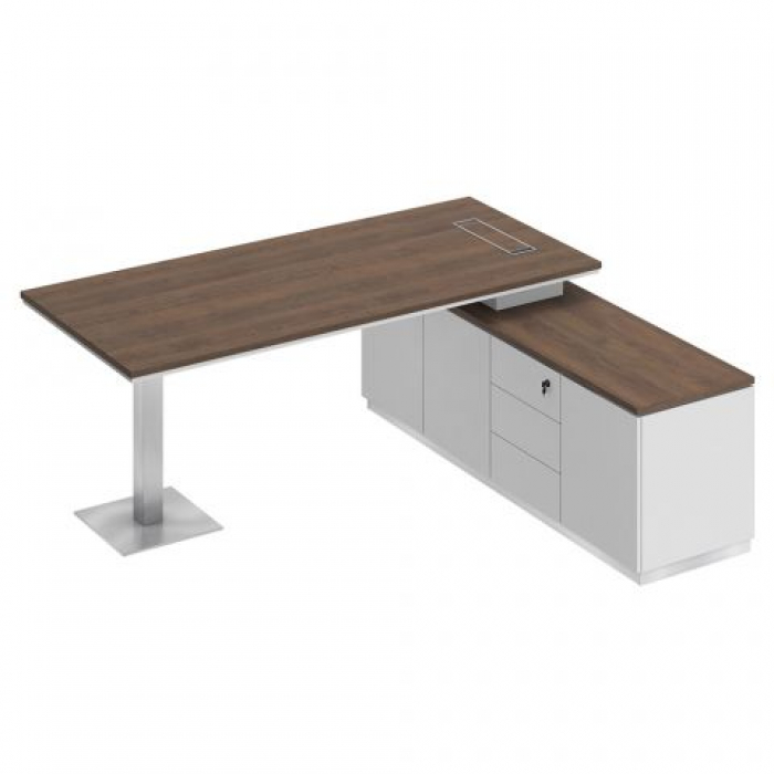 Стол руководителя на опорной тумбе (левый/правый) СИ 102