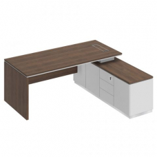 Стол руководителя (опора ДСП) на опорной тумбе (левый/правый) СИ 108