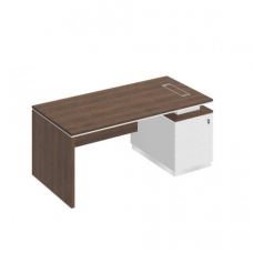 Стол руководителя (опора ДСП) на опорной тумбе (левый/правый) СИ 109