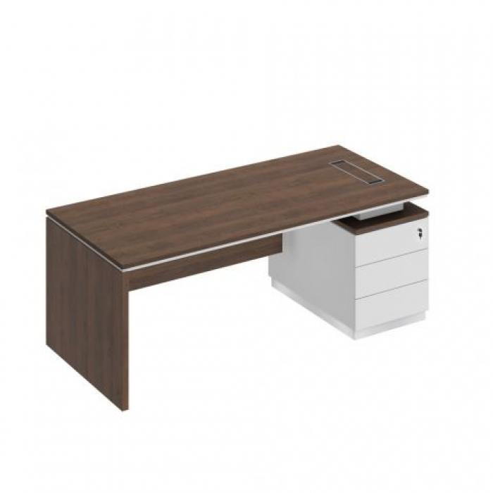 Стол руководителя (опора ДСП) на опорной тумбе (левый/правый) СИ 110