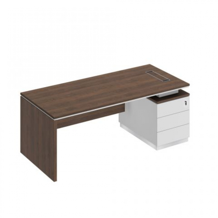 Стол руководителя (опора ДСП) на опорной тумбе (левый/правый) СИ 110