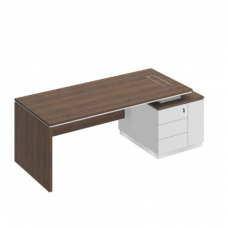 Стол руководителя (опора ДСП) на опорной тумбе (левый/правый) СИ 112