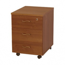 Тумба выкатная 3-ящичная мастер (c доводчиками) с центральным замком МТ 214 ТО