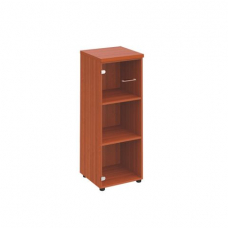 Шкаф средний узкий со стеклянной прозрачной дверью ПТ 967