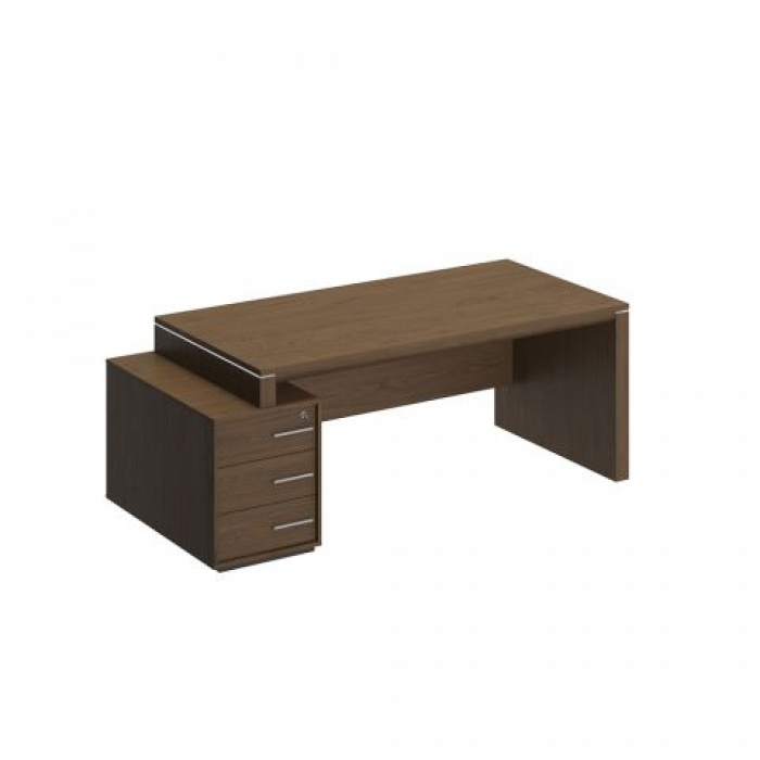 Стол руководителя левый на опорной тумбе малой ВЛ 146