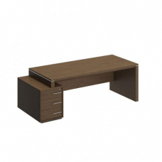 Стол руководителя левый на опорной тумбе малой ВЛ 148