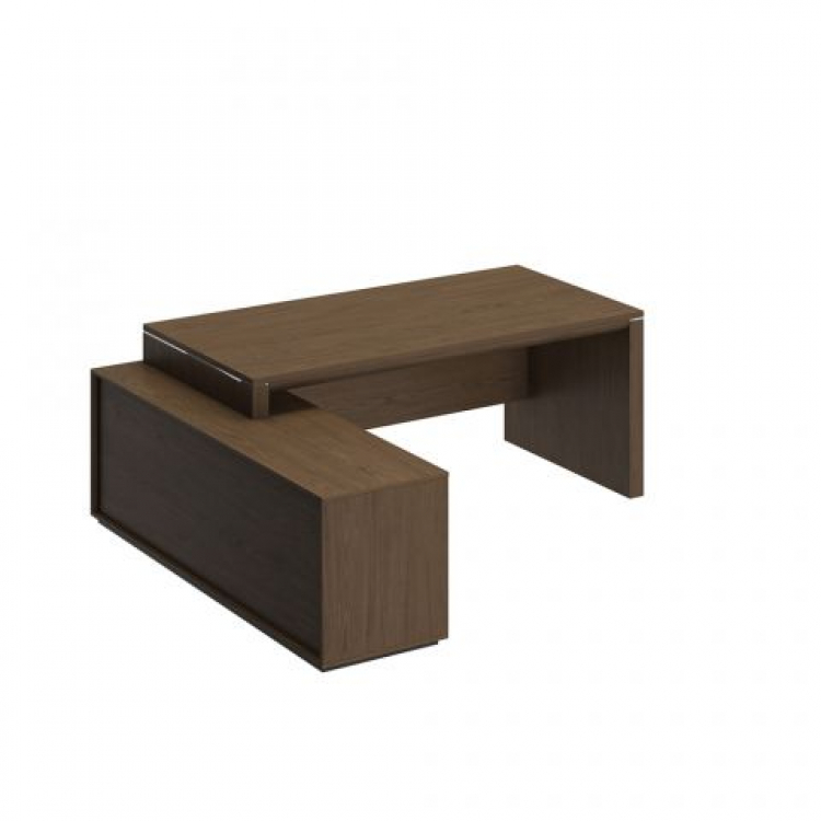 Стол руководителя левый на опорной тумбе ВЛ 136