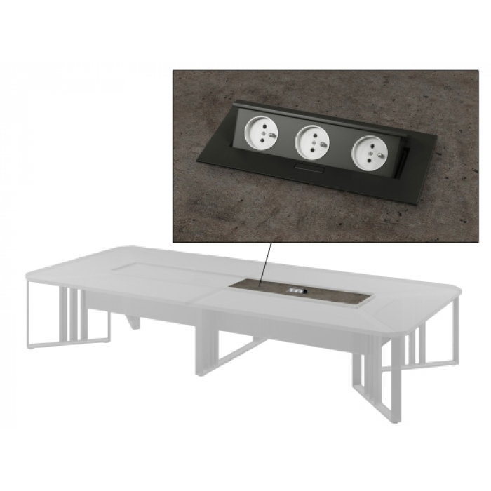 Центральная вставка для стола переговоров Z-201 с блоком розеток Z-212