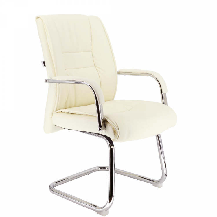 Кресло для посетителей Everprof Kent CF Экокожа Кремовый