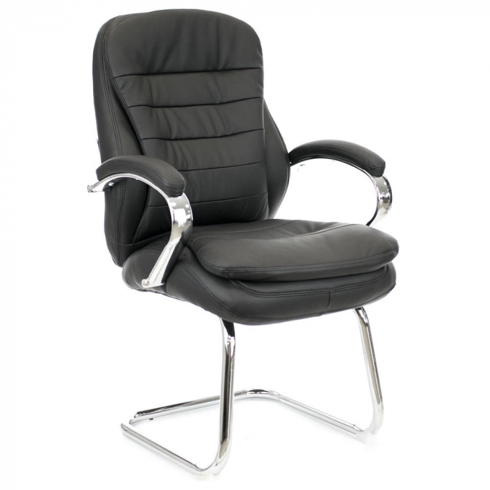 Кресло для посетителей Everprof Valencia CF Экокожа Черный