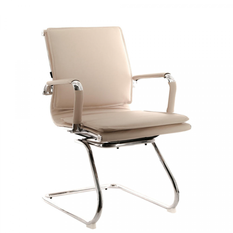 Кресло для посетителей Everprof Nerey CF Экокожа Бежевый