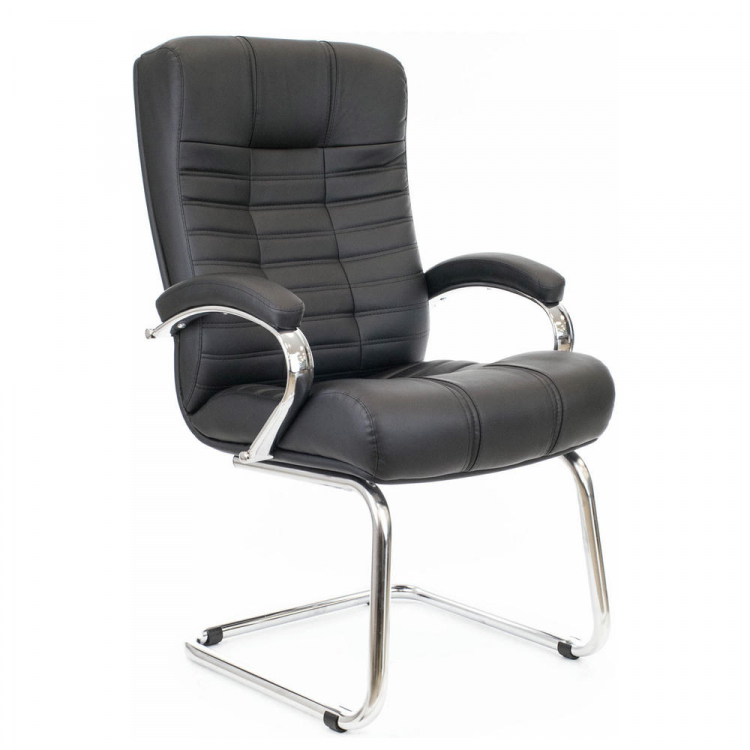 Кресло для посетителей Everprof Atlant CF Экокожа Черный