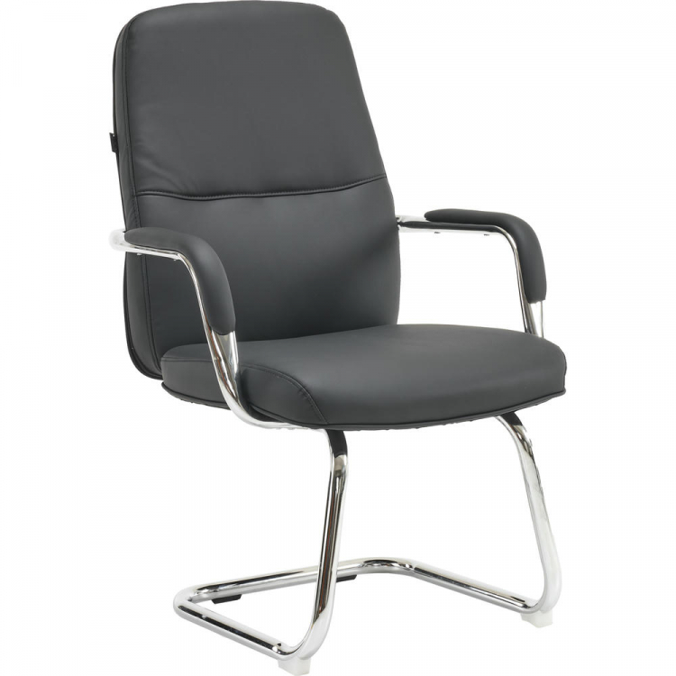 Кресло для посетителей Everprof Vesta CF Экокожа Черный