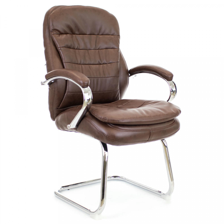 Кресло для посетителей Everprof Valencia CF Экокожа Коричневый