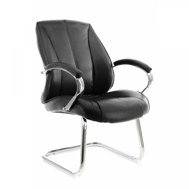 Кресло для посетителей Everprof Forum CF Экокожа Черный