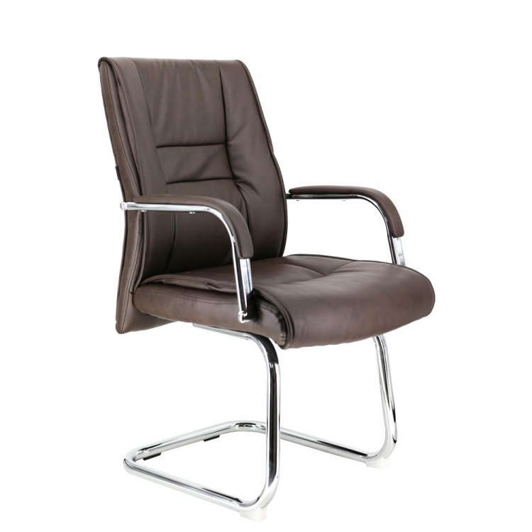 Кресло для посетителей Everprof Kent CF Экокожа Коричневый
