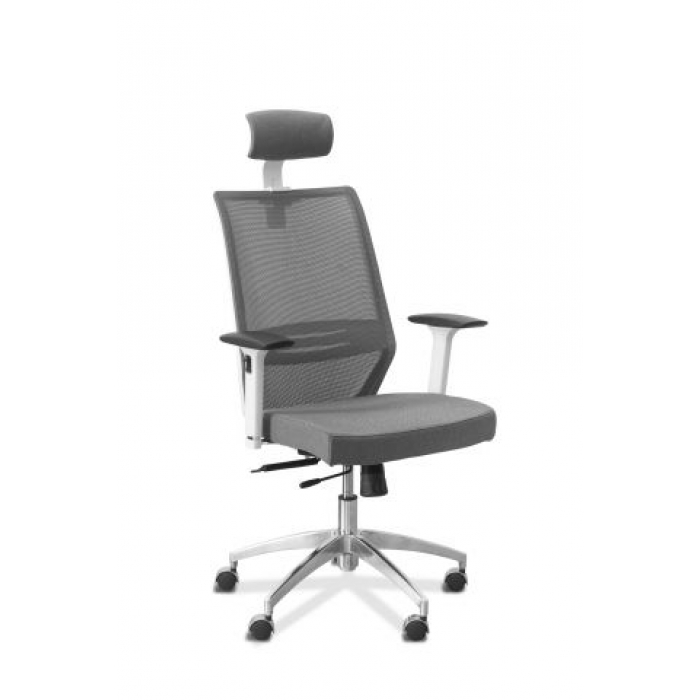 Кресло Aero lux с подголовником (белый каркас)