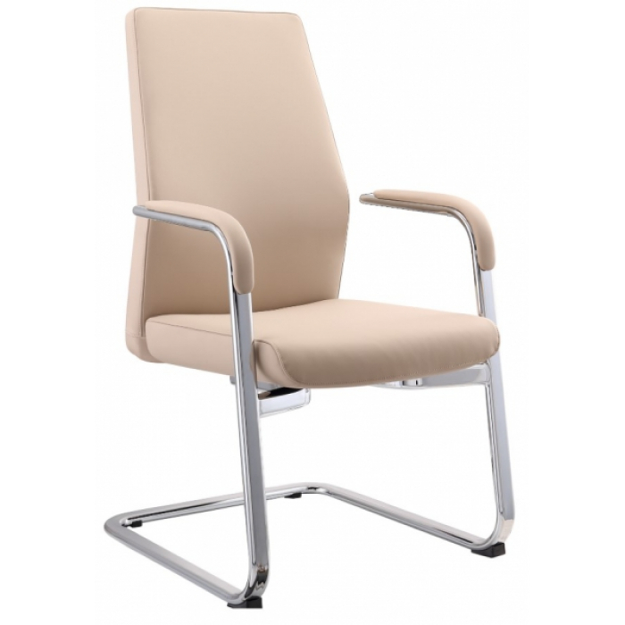 Кресло на полозьях Jons-Low-V кожа бежевая