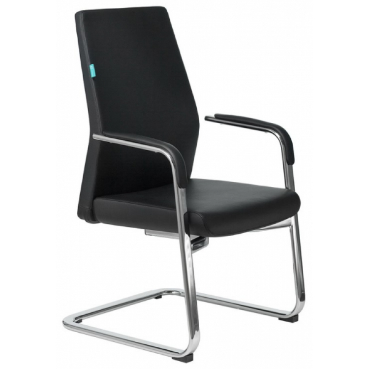 Кресло на полозьях Jons-Low-V кожа черная