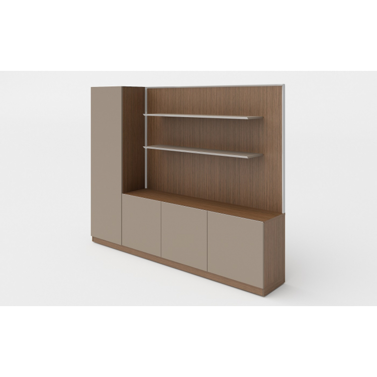 Шкаф с открытыми полками и гардеробом WNS2118W