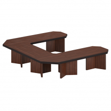 Система столов переговоров 5 темный орех Pointex BRN8679902 BRN8671502 BRN8679102 BRN8679202 BRN8671802
