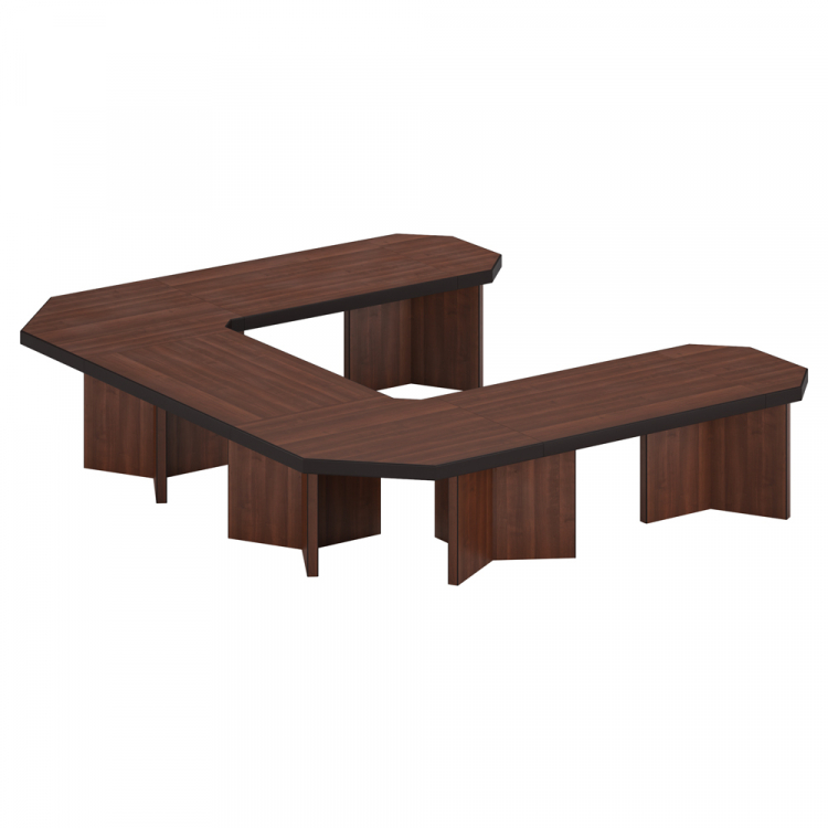 Система столов переговоров 5 темный орех Pointex BRN8679902 BRN8671502 BRN8679102 BRN8679202 BRN8671802