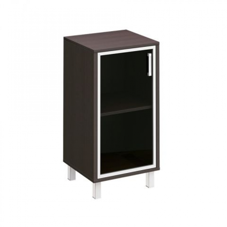 Шкаф для документов левый, дверь в алюминиевой раме В 411-813