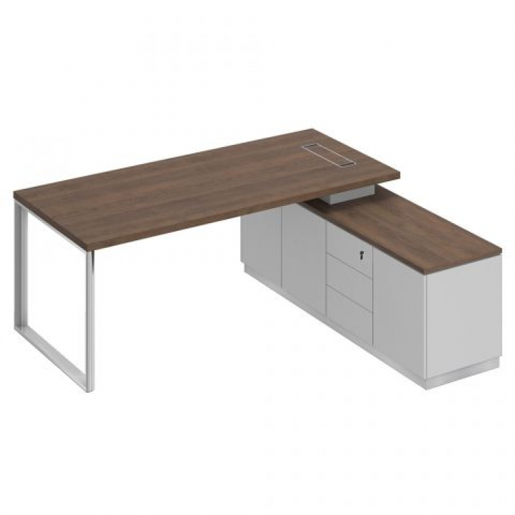 Стол руководителя на опорной тумбе (левый/правый) БР 102