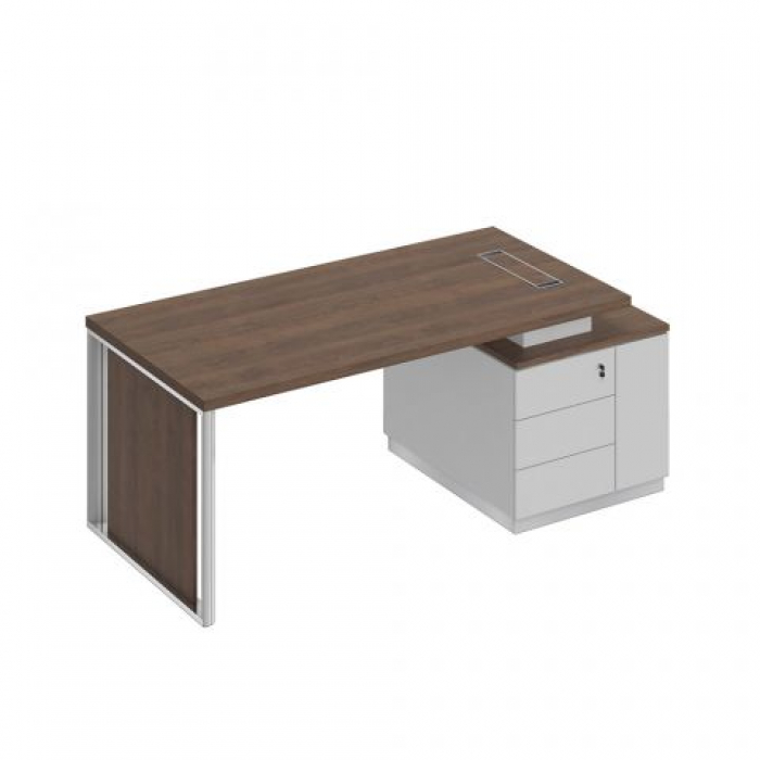 Стол руководителя с декоративной вставкой БР 111