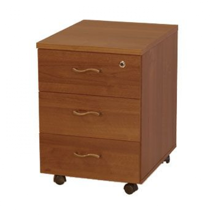 Тумба выкатная 3-ящичная мастер (c доводчиками) с центральным замком МТ 214 ТО