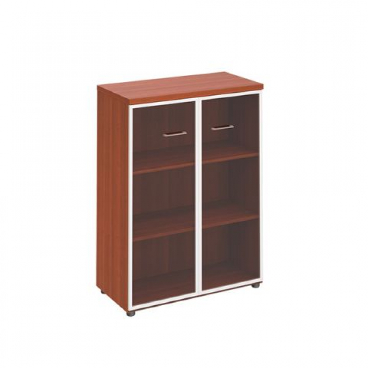 Шкаф средний двери прозрачное стекло в рамке ПТ 769