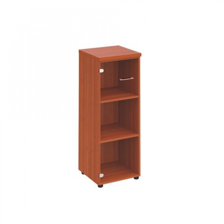 Шкаф средний узкий со стеклянной прозрачной дверью ПТ 967