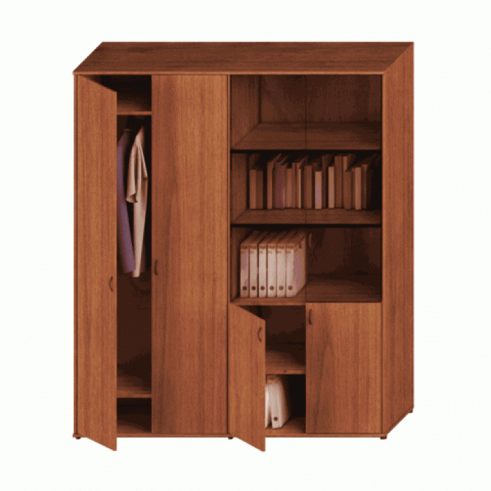 Шкаф комбинированный высокий (одежда + стекло) Исп.60