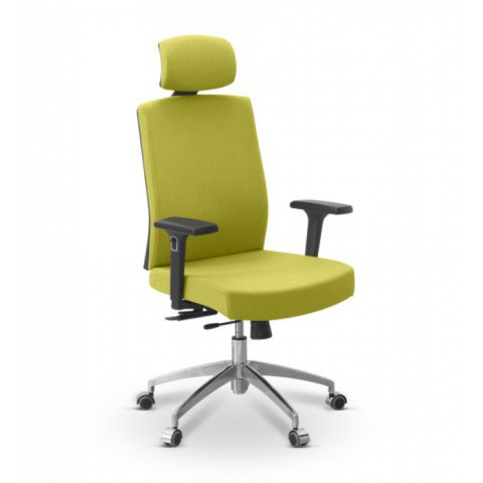 Кресло персонала Alfa X/SL/3D/H, ткань Сахара / серая С26