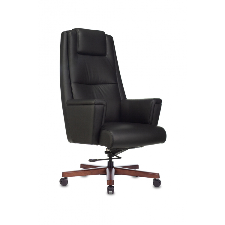 Кресло руководителя Бюрократ DUKE кожа черная