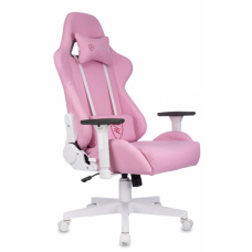 Кресло игровое Бюрократ Zombie Neo экокожа розовая