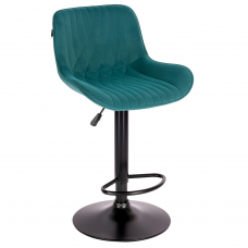Барный стул Everprof Grace Black Ткань Темно-зеленый