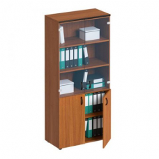 Шкаф для документов со стеклянными прозрачными дверями ДР 983