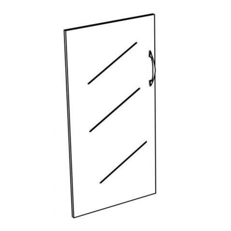 Дверь стеклянная низкая тонированная (1шт.) комфорт К 631