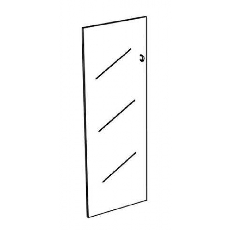 Дверь стеклянная средняя прозрачная (1шт) комфорт К 623