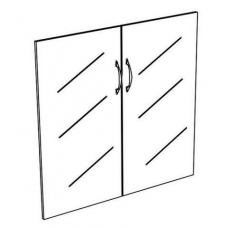 Двери стеклянные низкие тонированные (2шт.) комфорт К 632