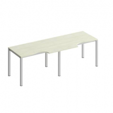 Рабочая станция со столами эргономичными на металлокаркасе комфорт КФ (2х120) К.1135-2