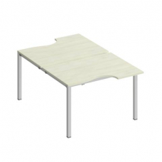 Рабочая станция со столами эргономичными на металлокаркасе комфорт КФ (2х120) К.1148