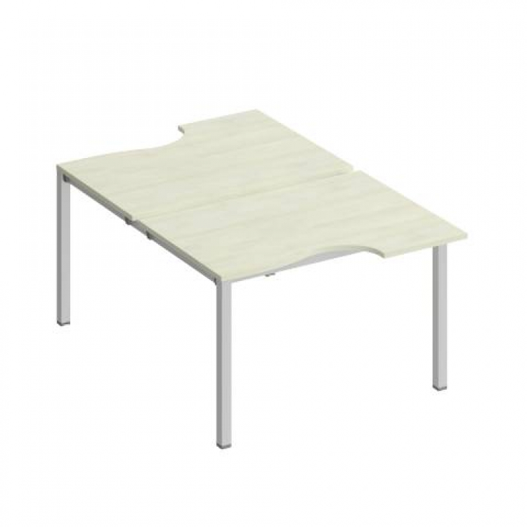 Рабочая станция со столами эргономичными на металлокаркасе комфорт КФ (2х120) К.1148