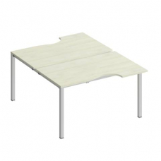 Рабочая станция со столами эргономичными на металлокаркасе комфорт КФ (2х140) К.1149