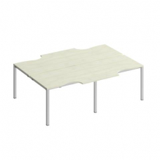 Рабочая станция со столами эргономичными на металлокаркасе комфорт КФ (4х120) К.1148-2