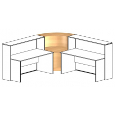 Угловой элемент промежуточный для столов глубиной 75см комфорт К 909